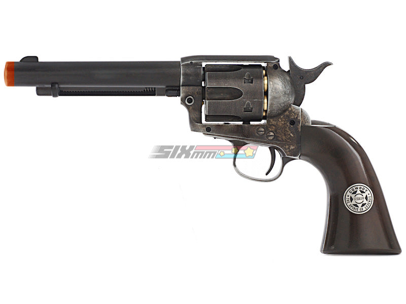 [Umarex] Wingun Revolver SAA .45 CO2 Metal[Antique Black][Cowboy Police Ver.][6mm Ver.]