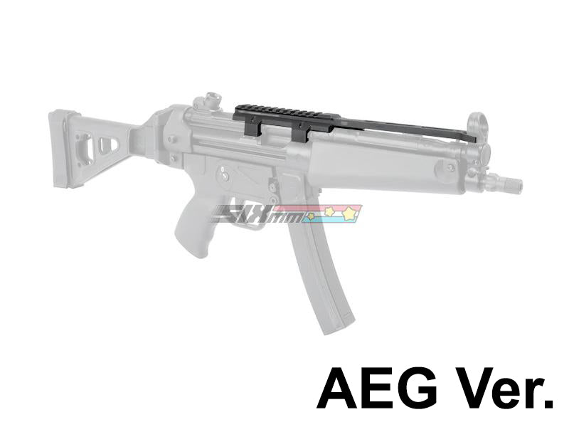 [MadDog] Mid Style MP5 Picatinny & M-LOK Top Rail Mount[For Tokyo Marui MP5 AEG Series][BLK]