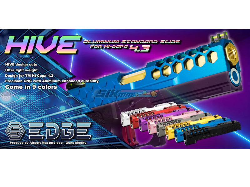 [EDGE] “HIVE” Aluminum Standard Slide [For Hi-CAPA 4.3][Purple]