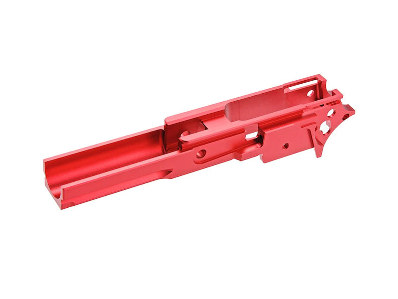 [5KU][Upgraded] 3.9inch CNC Aluminium Middle Frame[W/ Railed][Tokyo Marui HI-CAPA 5.1 GBB Series][No Marking][Red]