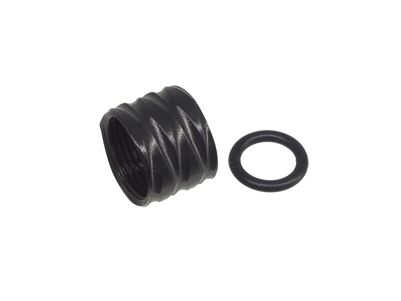 [5KU] Rhombus Knurled Thread Protector [For 14mm- Series][BLK]