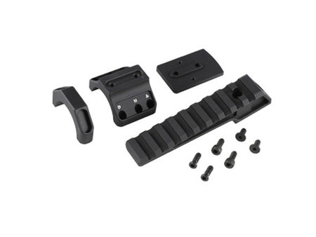 [Airsoft Artisan] BO Style One Accessory Ring Cap with Rail / RMR Adapter [BLK].