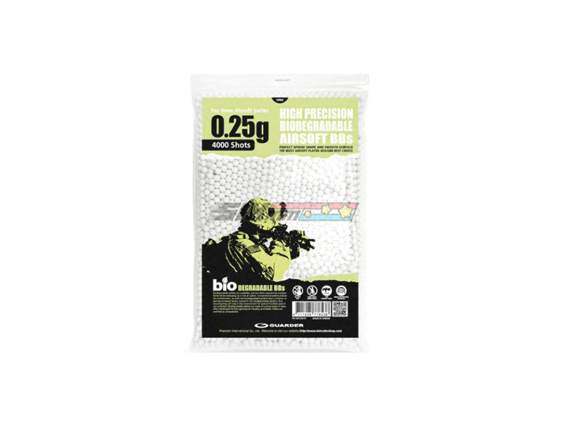 [Guarder] 6mm 0.25g Biodegradable Airsoft BBs [4000 rounds, Bag]
