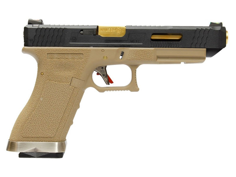 WE-Tech] T6 G34 GBB Pistol [BK/GD/TAN] – SIXmm (6mm)