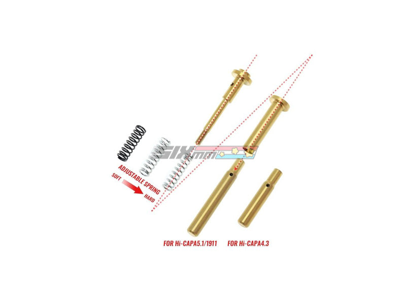 [COWCOW Technology] RM1 Stainless Steel Guide Rod for Tokyo Marui Hi-Capa 5.1 / 4.3 GBB Series[BLK]