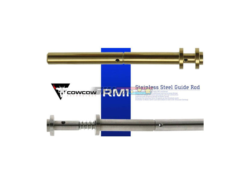 [COWCOW Technology] RM1 Stainless Steel Guide Rod for Tokyo Marui Hi-Capa 5.1 / 4.3 GBB Series[BLK]