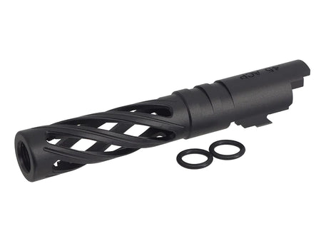 [5KU] 4.3 Inch Aluminum Hollow Outer Barrel [For Marui HI CAPA GBB Series][BLK]