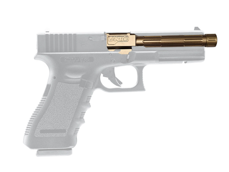 [5KU] Aluminium 9INE Airsoft Outer Barrel[For Tokyo Marui Model 17 GBB Series][Bronze][Threaded]