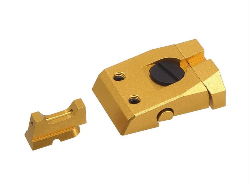 [5KU] Aluminum [Fiber Sight Set For KJW CZ Shadow2 GBB - Gold]