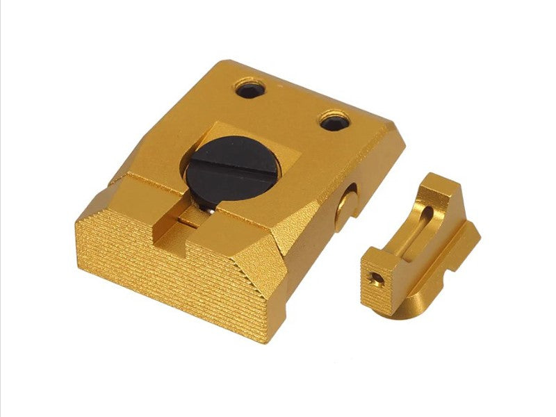 [5KU] Aluminum [Fiber Sight Set For KJW CZ Shadow2 GBB - Gold]