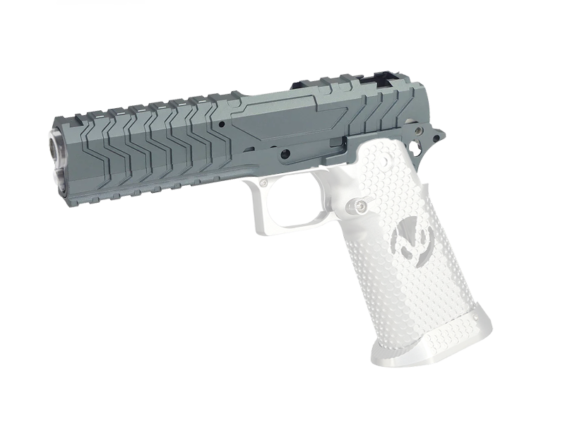 [5KU] CNC Aluminium Matrix Slide and Middle Frame Set[For Tokyo Marui HI CAPA GBB Series][GY]