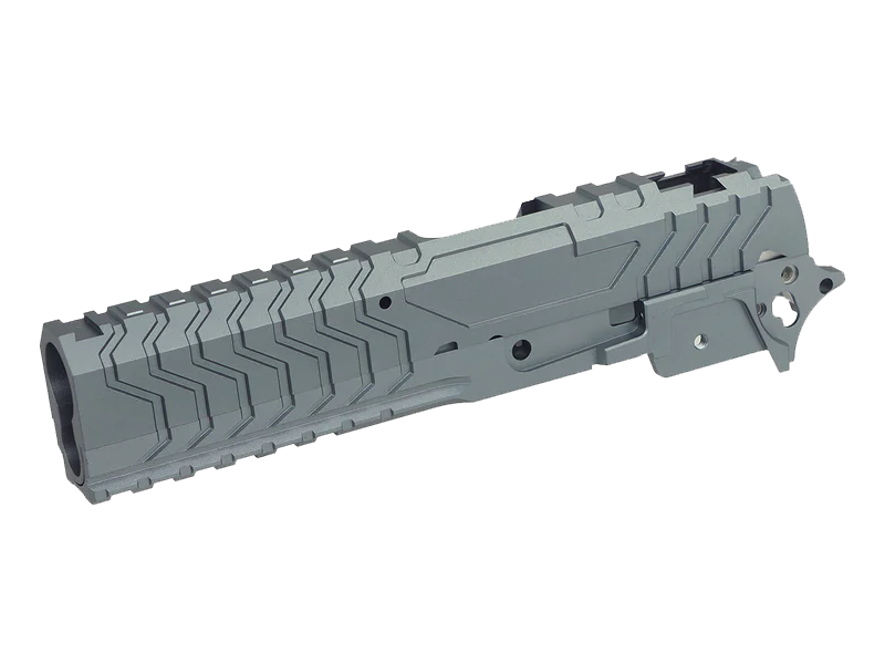 [5KU] CNC Aluminium Matrix Slide and Middle Frame Set[For Tokyo Marui HI CAPA GBB Series][GY]