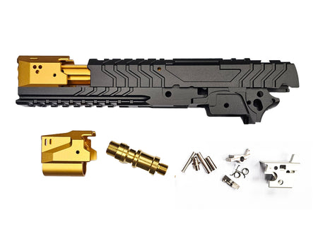 [5KU] CNC Aluminium Slide and Middle Frame Set[For Tokyo Marui HI CAPA GBB Series][BLK]