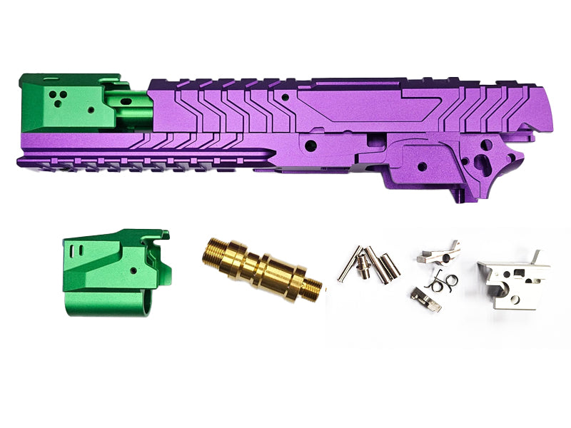 [5KU] CNC Aluminium Slide and Middle Frame Set[For Tokyo Marui HI CAPA GBB Series][EVA, Number O]