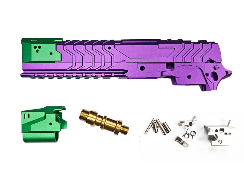 [5KU] CNC Aluminium Slide and Middle Frame Set[For Tokyo Marui HI CAPA GBB Series][EVA, Number O]