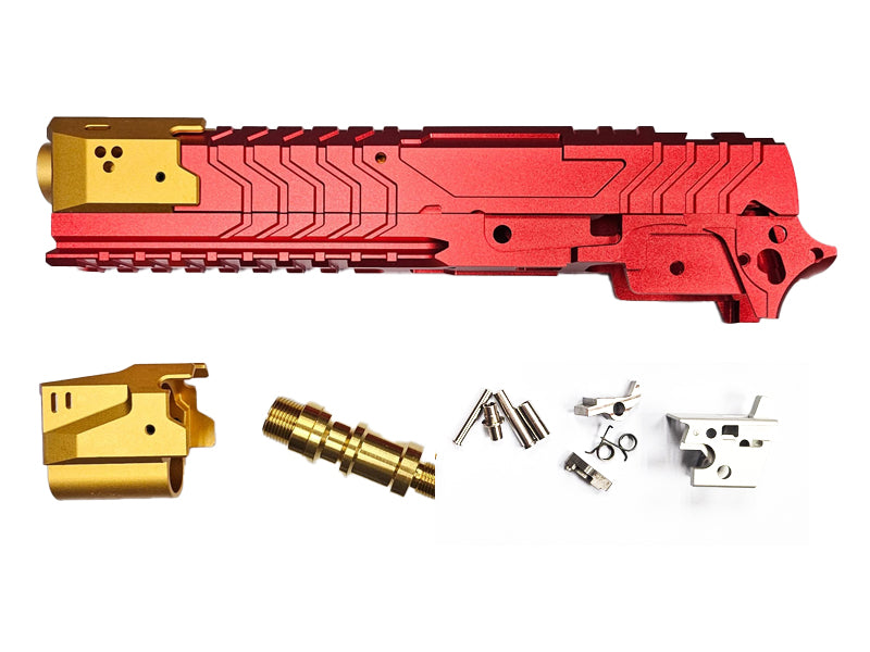 [5KU] CNC Aluminium Slide and Middle Frame Set[For Tokyo Marui HI CAPA GBB Series][Ironman]