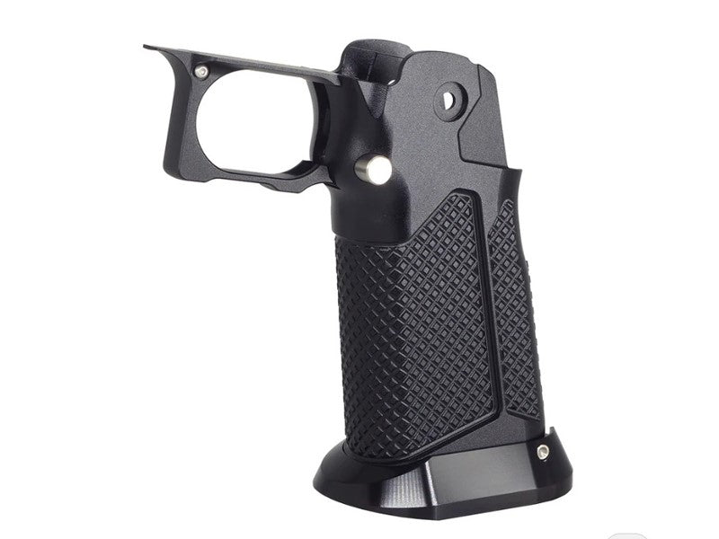 [5KU] CNC Aluminum [Grip Type.10 for Marui Hi-Capa GBB Airsoft - Black]