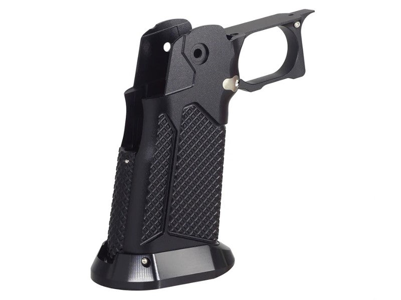 [5KU] CNC Aluminum [Grip Type.10 for Marui Hi-Capa GBB Airsoft - Black]