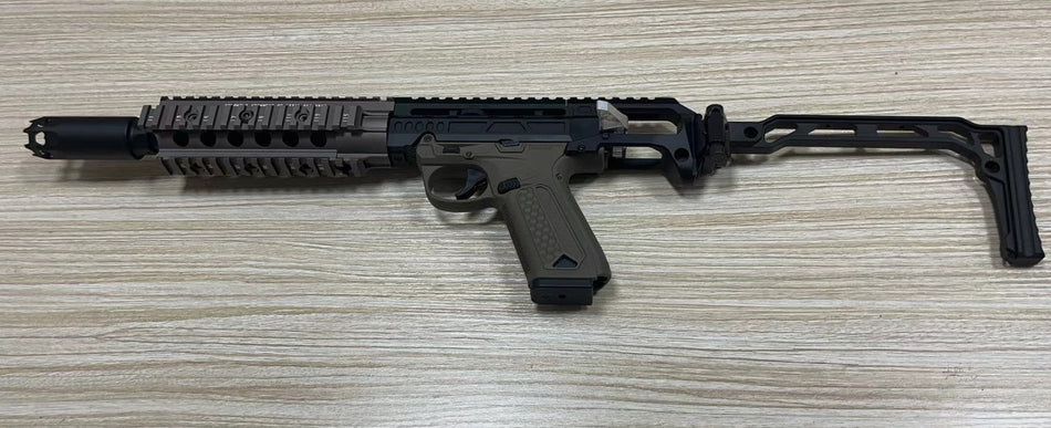 [5KU] Carbine Rifle Conversion Kit [M1913 Rail Adapter][For Action Army AAP-01 GBB Series][Type B][FDE]