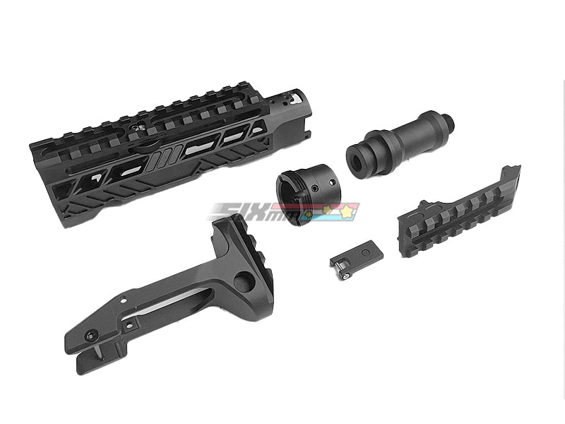 [5KU] Carbine Rifle Conversion Kit [M1913 Rail Adapter][For Action Army AAP-01 GBB Series][Type A][BLK]