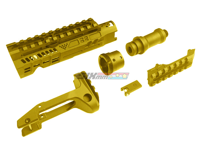 [5KU] Carbine Rifle Conversion Kit [M1913 Rail Adapter][For Action Army AAP-01 GBB Series][Type B][FDE]