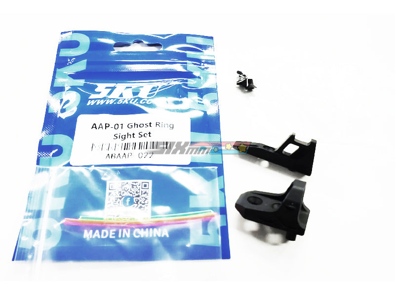 [5KU] Fiber Front and Rear Sight Ghost Ring Sight Set[For Action Army AAP-01 GBB Series][BLK][5KU] Fiber Front and Rear Sight Ghost Ring Sight Set[For Action Army AAP-01 GBB Series][BLK]