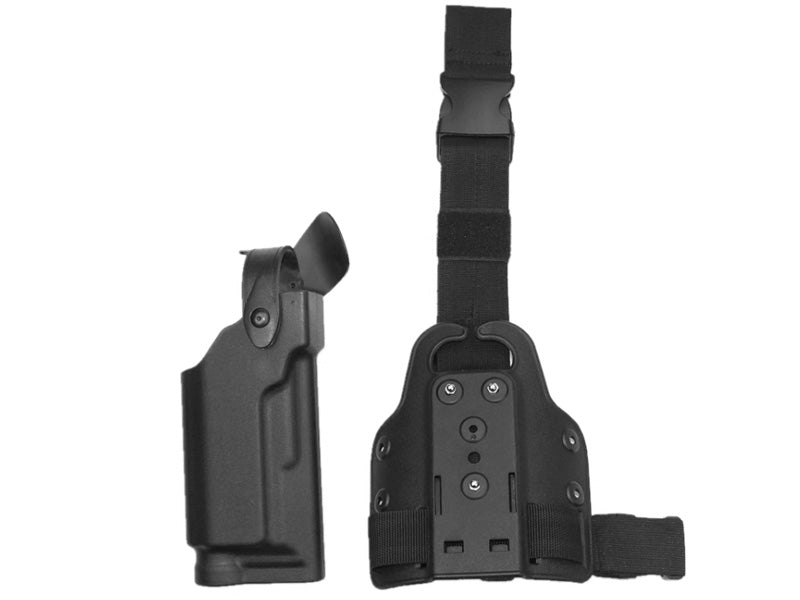 [Big Dragon] SFL 6305 Deluxe Drop Leg SIG P226 w/Flashlight RH Holster[BLK]