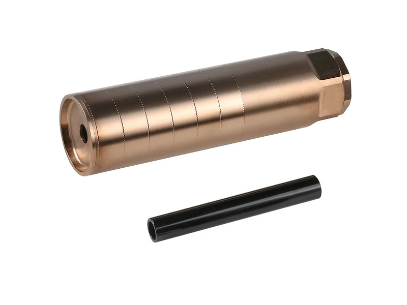 [Airsoft Artisan] REX Style Dummy Silencer W/ Inner Barrel Extension[Chromed]