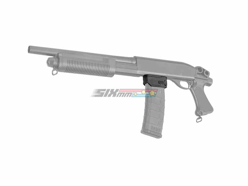 [Battleaxe M4 Magazine Adapter [For Tokyo Marui M870 Shotgun Series][BLK]