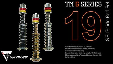 [COWCOW G19 Gen4 SS Guide Rod Set[For Tokyo Marui G19 GBB Series][GLD]