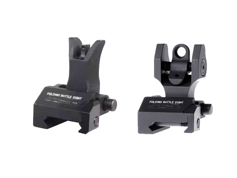 [GG] TY Front & Rear Flip-Up Battle Sight[For Any 20mm Picatinny Rail System][BLK]