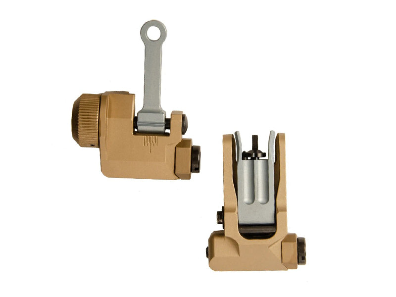 [GG] KAC Style 300M Metal Front and Rear Sight Set[For MK18 MOD 1 AEG/GBB Serie][GLD]