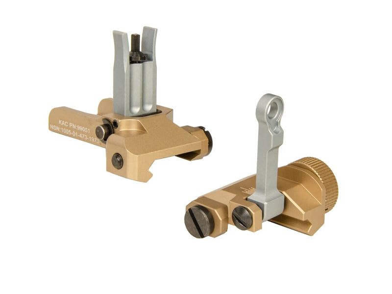 [GG] KAC Style 300M Metal Front and Rear Sight Set[For MK18 MOD 1 AEG/GBB Serie][GLD]