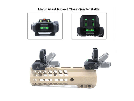 [GG]  MGPCQB Fiber Optic Backup Sights [BLK]