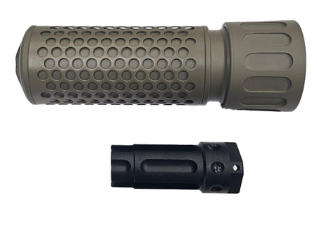 [GG] QDC CQC Silencer with QD Flash Hider 128mm[-14mm CCW][FDE]
