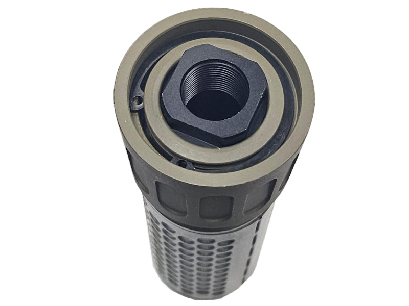 [GG] QDC CQC Silencer with QD Flash Hider 128mm[-14mm CCW][FDE]