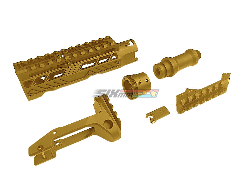 [5KU] Carbine Rifle Conversion Kit [M1913 Rail Adapter][For Action Army AAP-01 GBB Series][Type A][GLD]