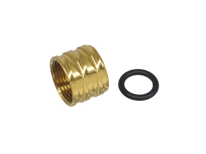 [5KU] Rhombus Knurled Thread Protector [For 14mm- Series][GLD]
