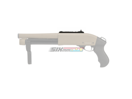 [Golden Eagle] M870 Shotgun 20mm Picatinny Rail W/ Rear Sight Scope mount[BLK]