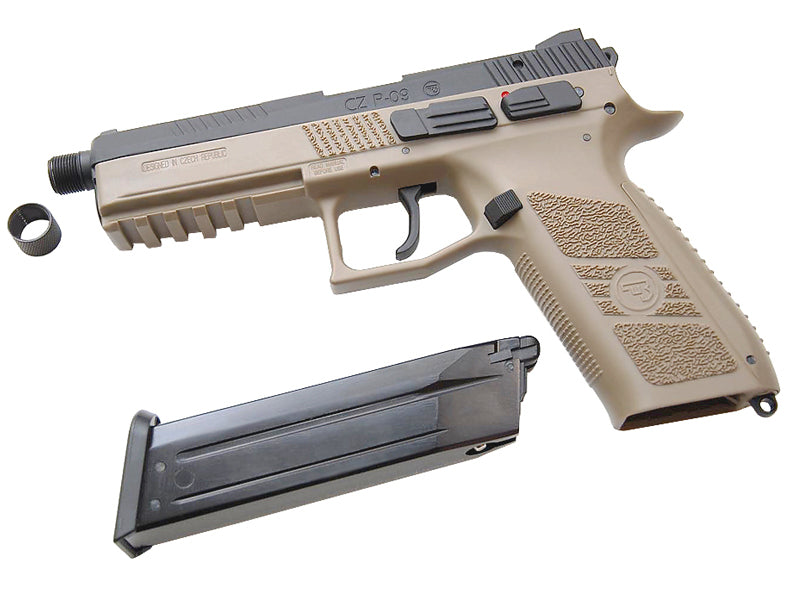 [KJ Works] P-09 Duty GBB[ASG Licensed][Top Gas Ver.][Barrel Threaded][TAN]