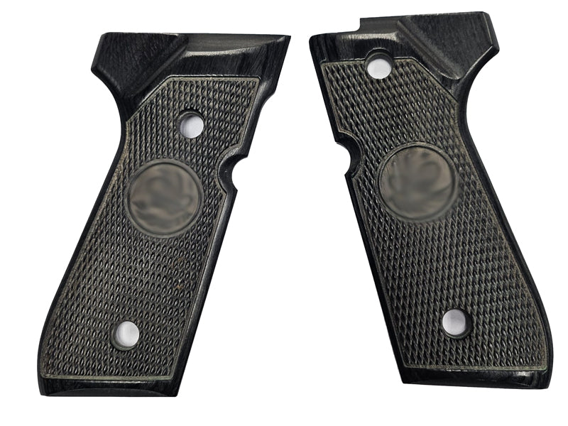[MadDog] Airsoft M9 / M92F GBB Pistol Cover Set W/ Marking[black Rosewood wood][BLK]