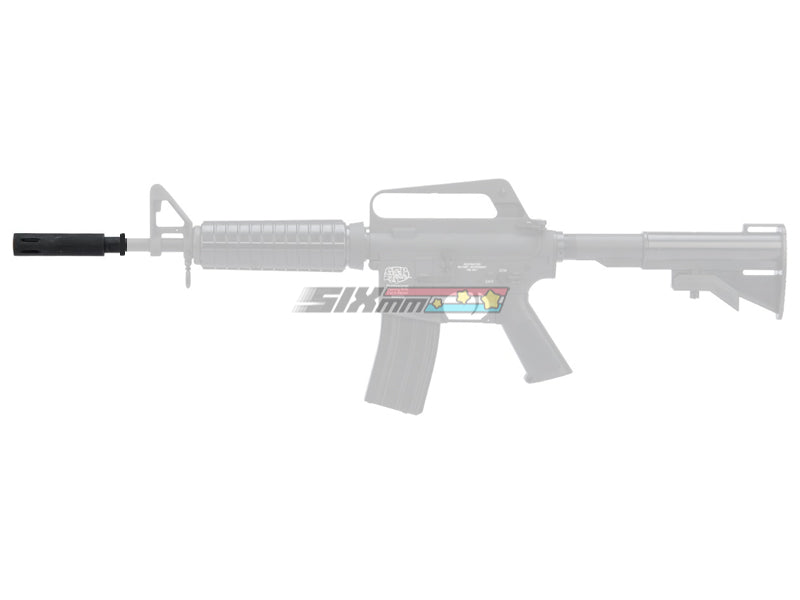 [MadDog] Aluminium XM177 Airsoft Flash Hider[W/ Marking][BLK][-14mm CCW]