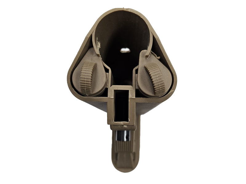 [MadDog] LT Style M4 / MK18 Crane Stock W/ Battery Tubes[For Tokyo Marui / GHK / VFC M4 GBB Series][FDE]