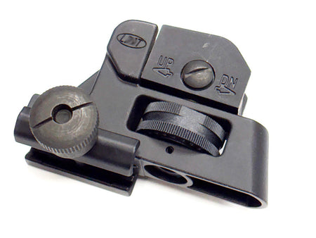 [MadDog] MK18 M4 20mm Railed Metal Rear Sight[MARKING Ver.] [BLK]