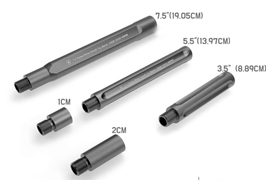 [MadDog] SI Style Aluminium Outer Barrel Set[For Tokyo Marui M4 MWS Series][BLK]