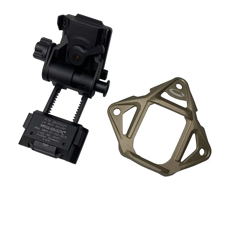 Wilcox L4 G24 Metal Helmet Mount with OPS NVG Shroud for Tactical Helmets