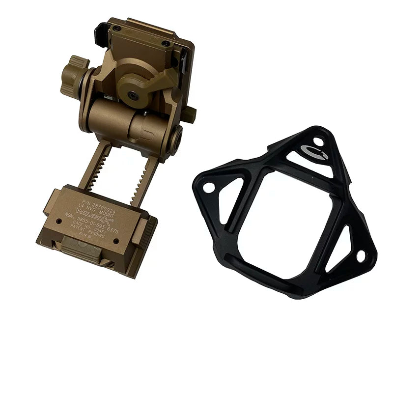 Wilcox L4 G24 Metal Helmet Mount with OPS NVG Shroud for Tactical Helmets