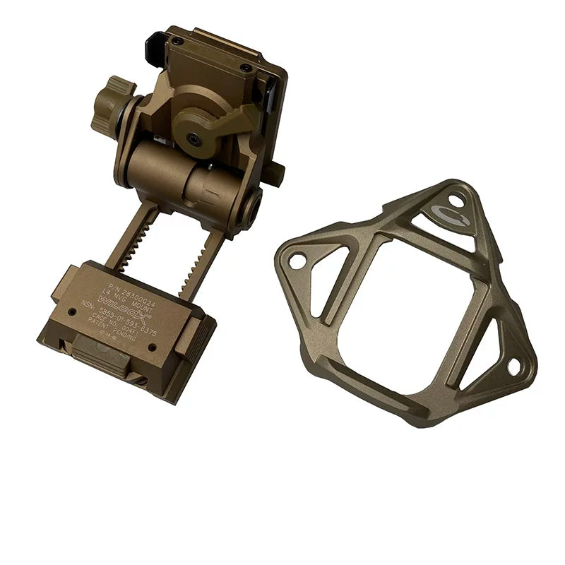 Wilcox L4 G24 Metal Helmet Mount with OPS NVG Shroud for Tactical Helmets