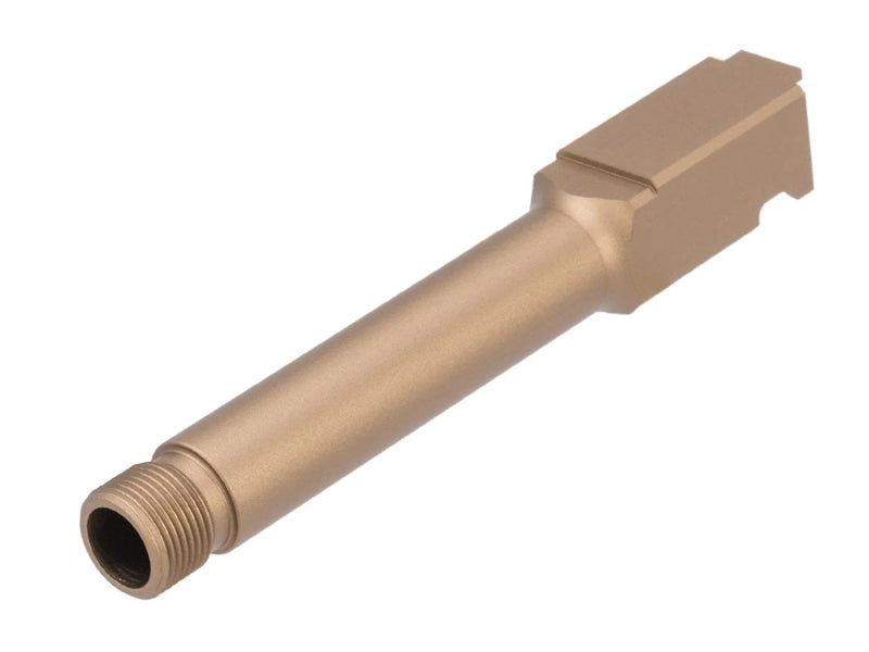 [Pro Arms] Aluminium Threaded Outer Barrel [14mm CCW][For Tokyo Marui G19 Gen.3 Series][GLD]