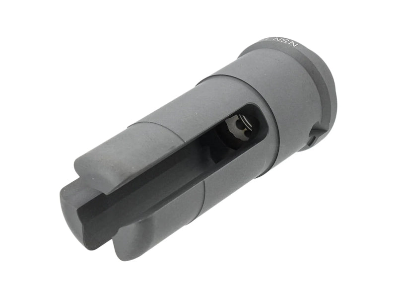 [RGW] Steel 3 Prong Warcomp 556 Airsoft Flash Hider[-14mm CCW Threaded][BLK]